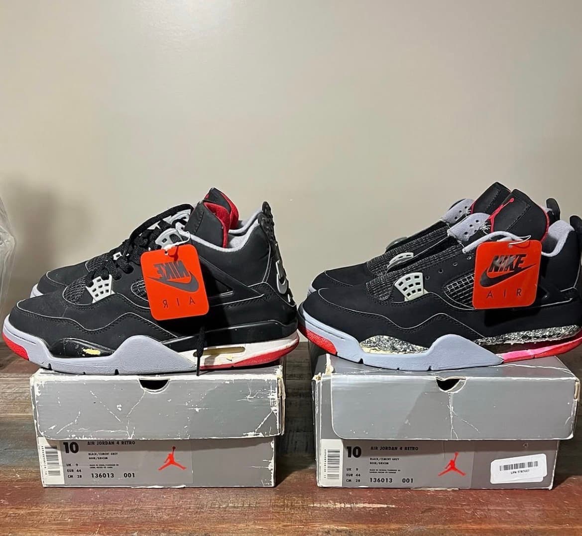 1999 Jordan 4 Black Cement Full Restore (You Send Midsoles)