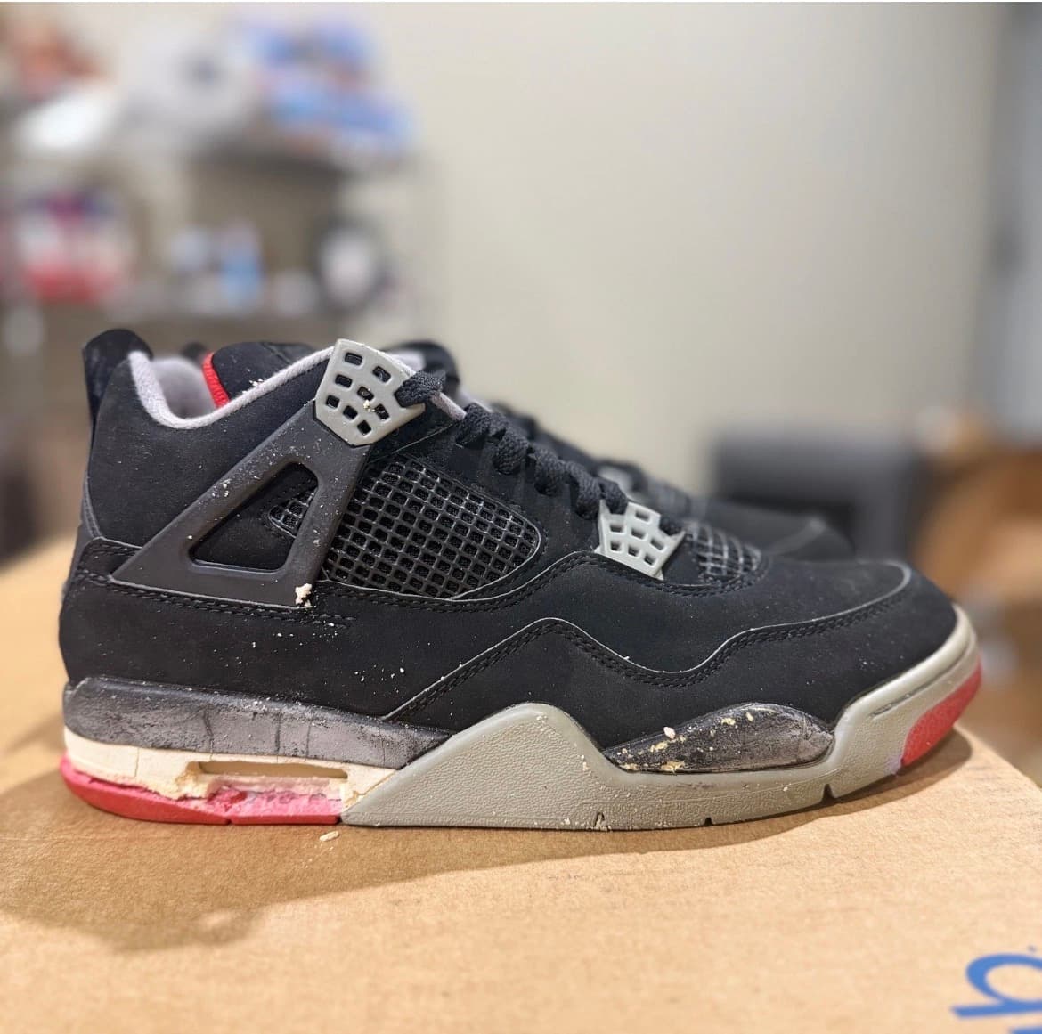 1999 Jordan 4 Blk Cement Full Restore (Midsoles Included)